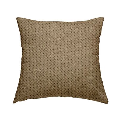 Polyester Fabric Dotted Effect Mocha Plain Cushions Piped  Finish Handmade To Order