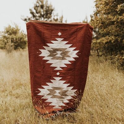 Mexican Blanket - Red and White