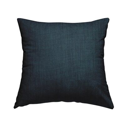 Polyester Fabric Linen Effect Navy Blue Plain Cushions Piped  Finish Handmade To Order