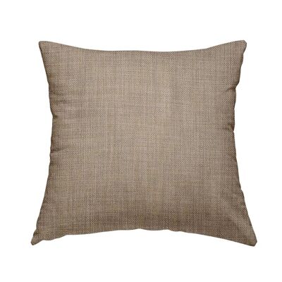 Polyester Fabric Linen Effect Cream Beige Plain Cushions Piped  Finish Handmade To Order