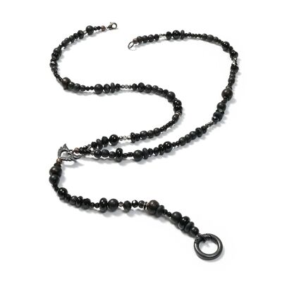 BlackPearl BlackBeauty 100, cadena extralarga intercambiable con piedras preciosas