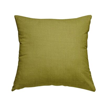 Polyester Fabric Linen Effect Yellow Zest Plain Cushions Piped  Finish Handmade To Order