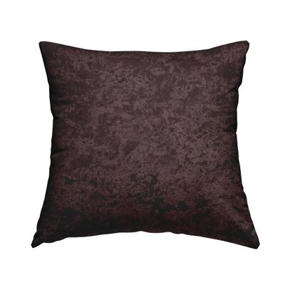 Polyester Fabric Crushed Mulberry Wine Red Plain Cushions Piped  Finish Handmade To Order