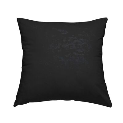 Polyester Fabric Crushed Black Plain Cushions Piped Finish Handmade To Order