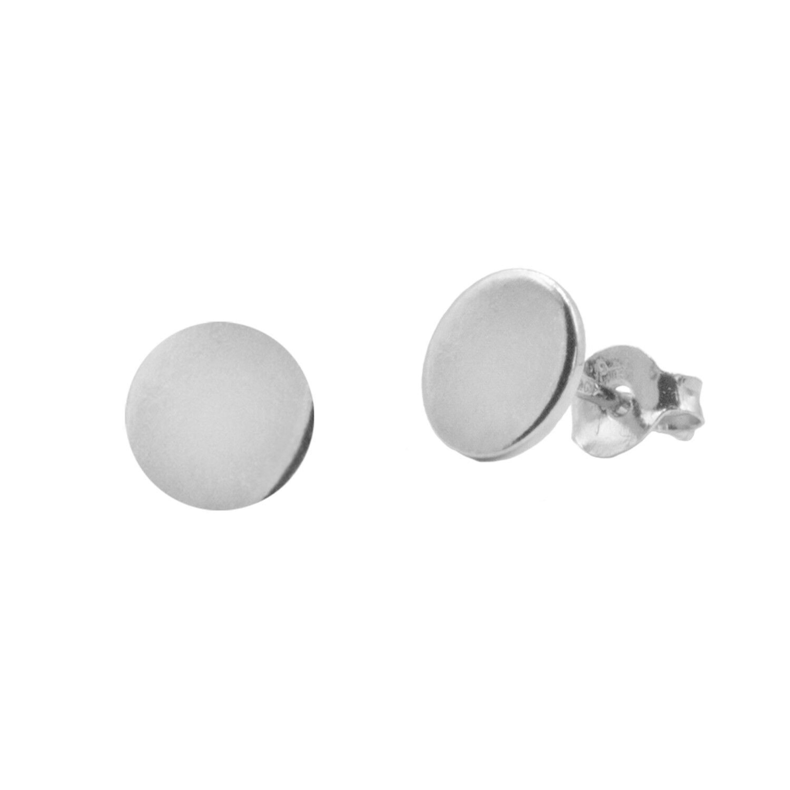 Buy wholesale Ear studs Coin 925 silver rhodium plated