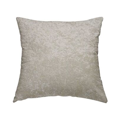 Polyester Fabric Crushed Cream Plain Cushions Piped Finish Handmade To Order