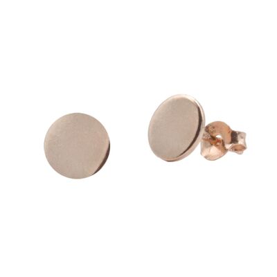 Ear studs Coin 925 silver rose gold plated