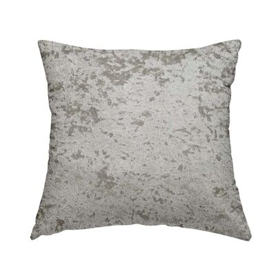 Polyester Fabric Crushed Silver Plain Cushions Piped Finish Handmade To Order