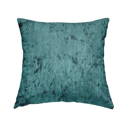 Polyester Fabric Crushed Blue Teal Plain Cushions Piped Finish Handmade To Order
