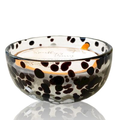 Brown Speckled Glass Bowl Candle