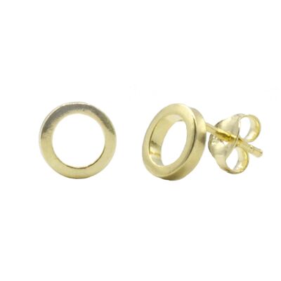 Ear studs Rondo 925 silver gold plated