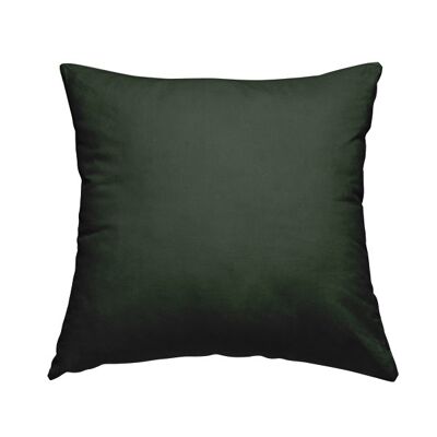 Polyester Fabric Soft Pile Army Green Plain Cushions Piped Finish Handmade To Order