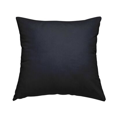 Polyester Fabric Soft Pile Midnight Blue Plain Cushions Piped Finish Handmade To Order