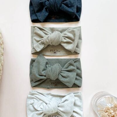 Bow headband / recycled cotton