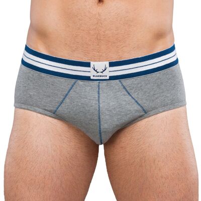 gray briefs - blue stitching