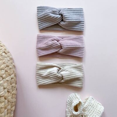 Ribbed kids headband / pastel