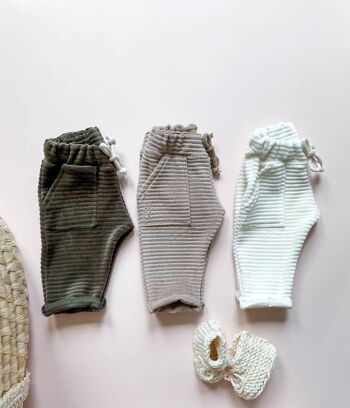 Pantalon de survêtement bébé / coton côtelé 6