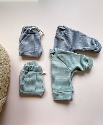 Pantalon de survêtement bébé / coton côtelé 10