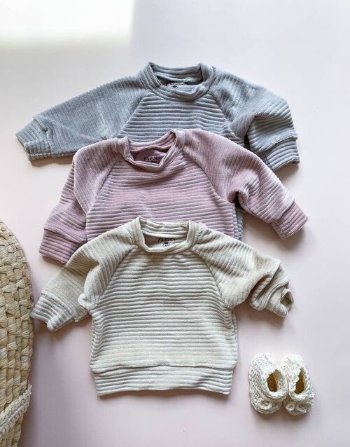 Baby sweatshirt / ribbed cotton