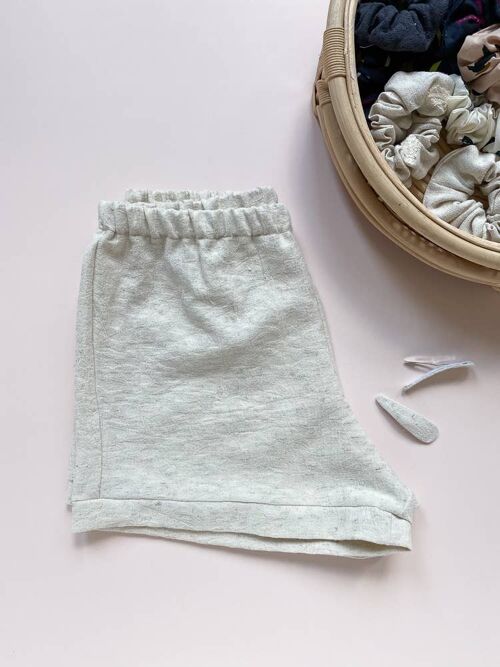 Loungewear shorts / Jacquard linen