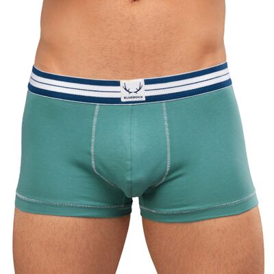 Shorty verde - cuciture bianche