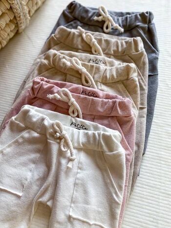 Pantalons de survêtement en lin pour bébé 3