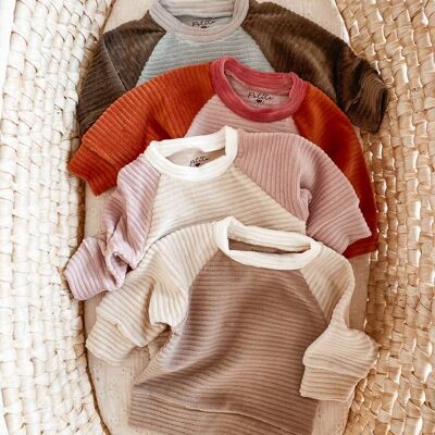 Baby-Baumwoll-Sweatshirt / Colorblock
