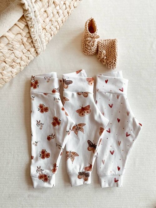 Baby leggings / girly prints Watercolor floral