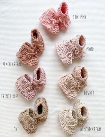 Chaussons bébé tricotés à la main 5