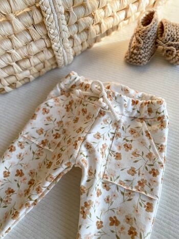 Pantalon de survêtement bébé / fleuri 2