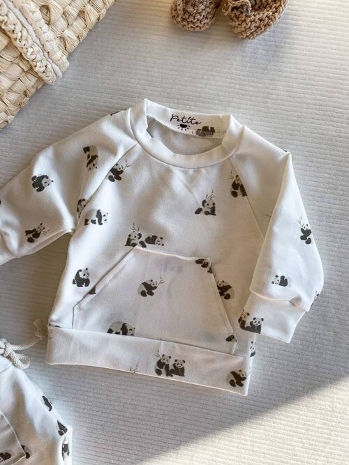 Baby cotton sweatshirt /  panda