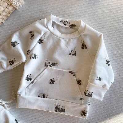 Felpa/panda in cotone per bebè