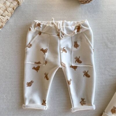 Pantalon de survêtement bébé / ours en peluche