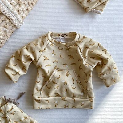 Baby-Baumwoll-Sweatshirt / Banane