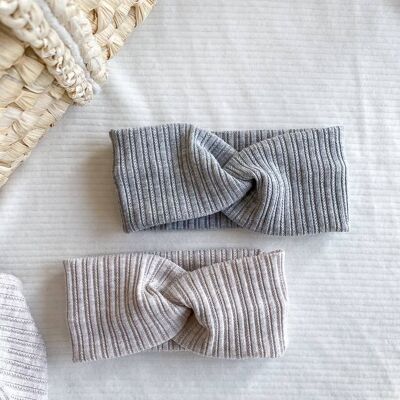 Girly headband / ribbed knit