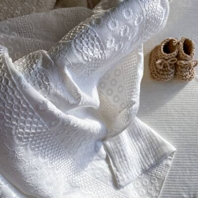 Manta de bebé / algodón bordado
