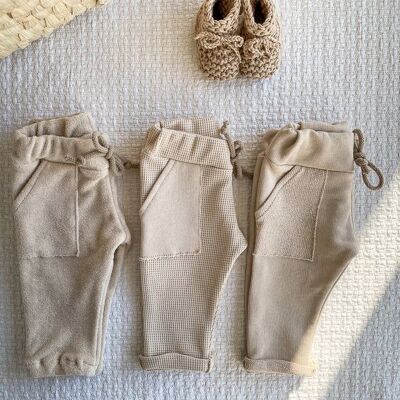 Pantaloni della tuta per bebè / beige