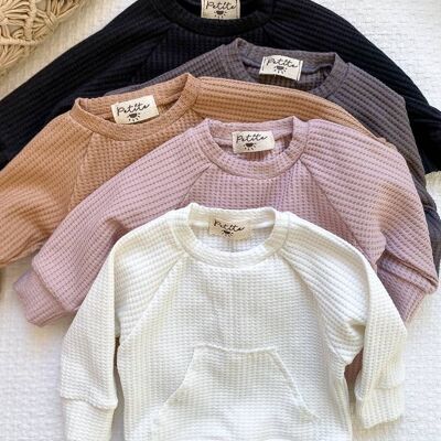 Baby-Baumwoll-Sweatshirt / Waffel-Jersey