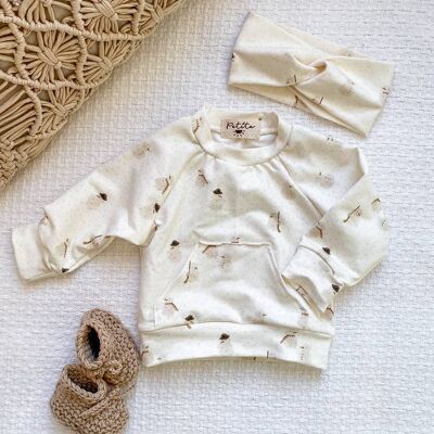 Sudadera algodón bebé / Muñeco de nieve