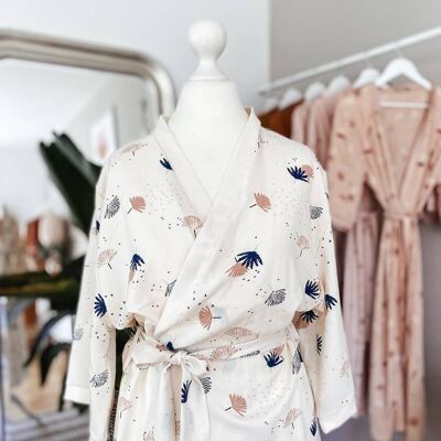 Kimono viscosa / palmetto marfil