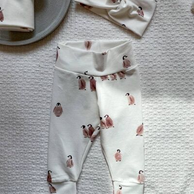Leggings per bebè / pinguini in jersey