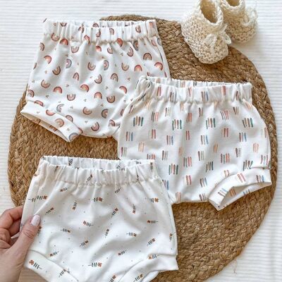 Pantaloncini per bebè / stampe estive a righe