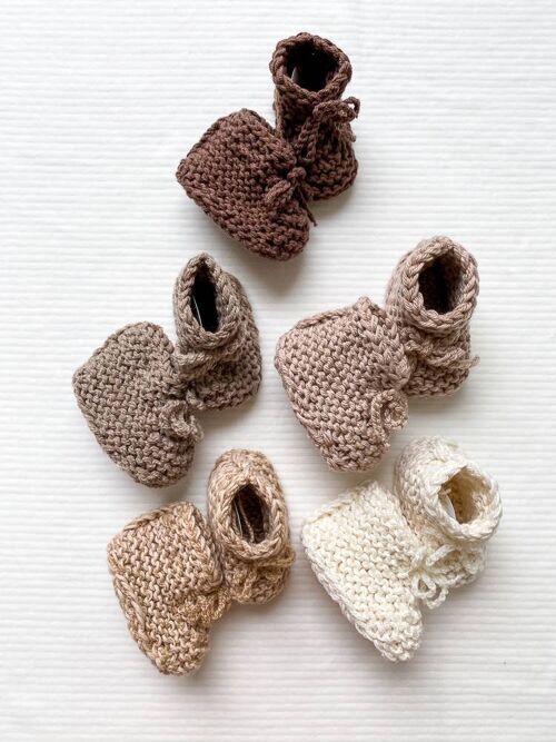 Knitted Baby booties / cotton