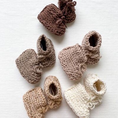 Gestrickte Babyschuhe / Baumwolle