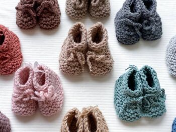 Chaussons bébé tricotés / coton 7