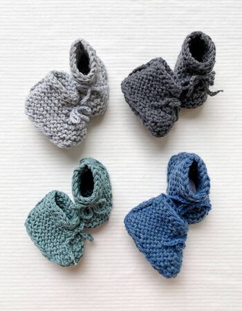 Chaussons bébé tricotés / coton 9