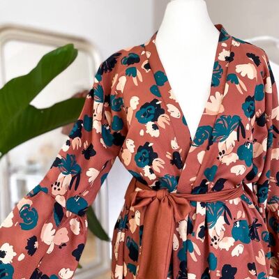 Floral terra cotta robe