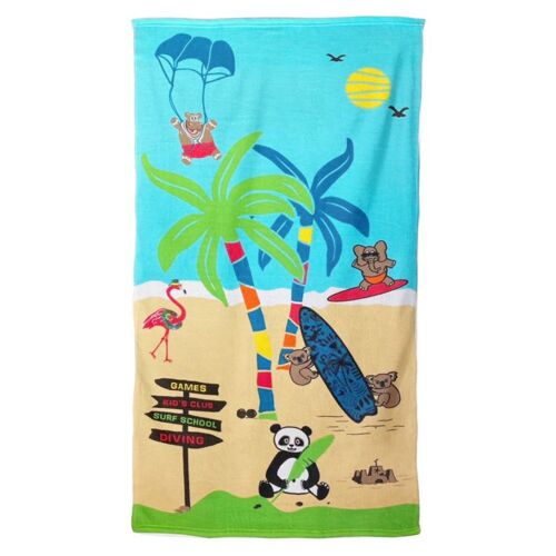 Serviette de plage microfibre 100% polyester Colonia 70x140cm 250g/m²