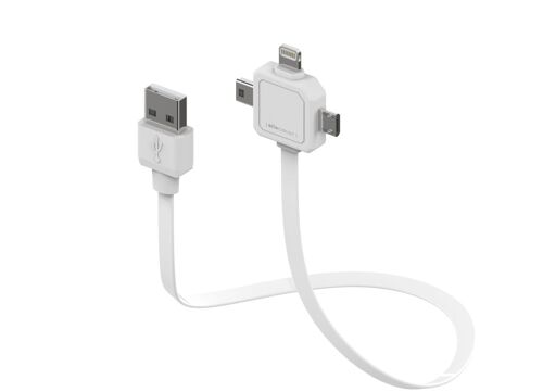 Allocacoc 3in1 USB Cable - Micro USB / Mini USB / Apple Lightning  (9002/UC80CN)