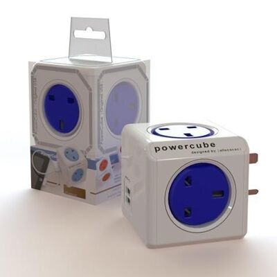 PowerCube |Original USB| - 4 Sockets plus 2USB Ports  (7200BL/UKOUPC)